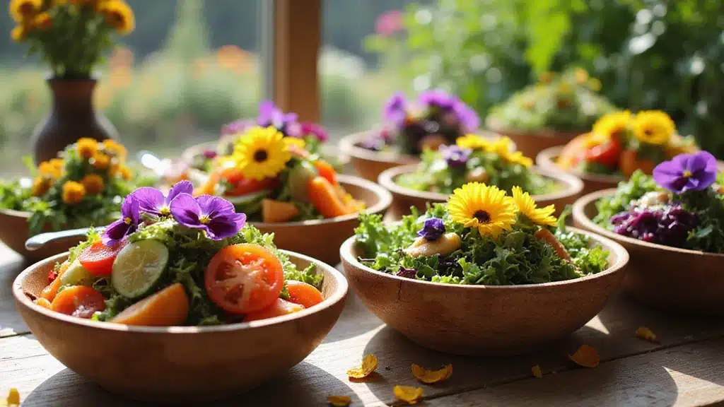 10 Colorful Rainbow Garden Salad Recipes with Edible Flowers That’ll Brighten Your Plate!