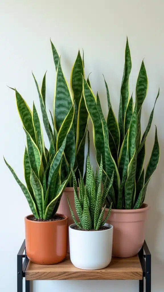 22 Stylish Snake Plant Ideas That Are Absolutely on Trend Right Now - 9. Grouping for Impact