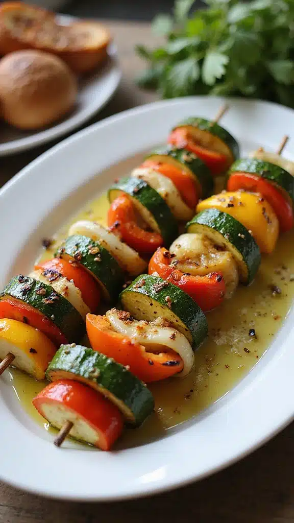 13 Irresistible Vegan Zucchini Recipes That Even Meat Lovers Will Enjoy! - 10. Grilled Zucchini Skewers