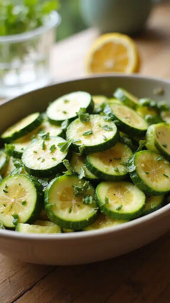 13 Irresistible Vegan Zucchini Recipes That Even Meat Lovers Will Enjoy! - 8. Zucchini Salad with Lemon Vinaigrette