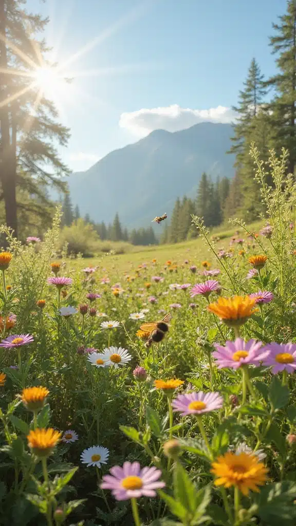 13 Stunning Trees and Shrubs That Pollinators Can't Resist! - 7. Wildflower Meadow (Native Flora Mix)
