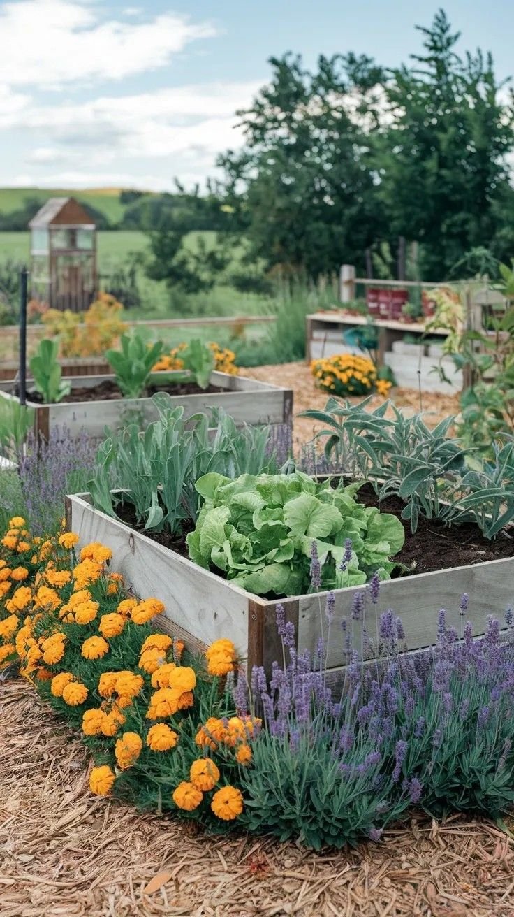 14 Smart Raised Garden Beds Layouts for Optimal Vegetable Growth - Creative Combinations: Mixed Planting Strategies