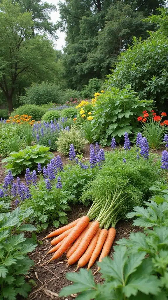 15 Beautiful Carrot Bed Ideas That Will Transform Your Garden - 5. Edible Landscaping with Carrots