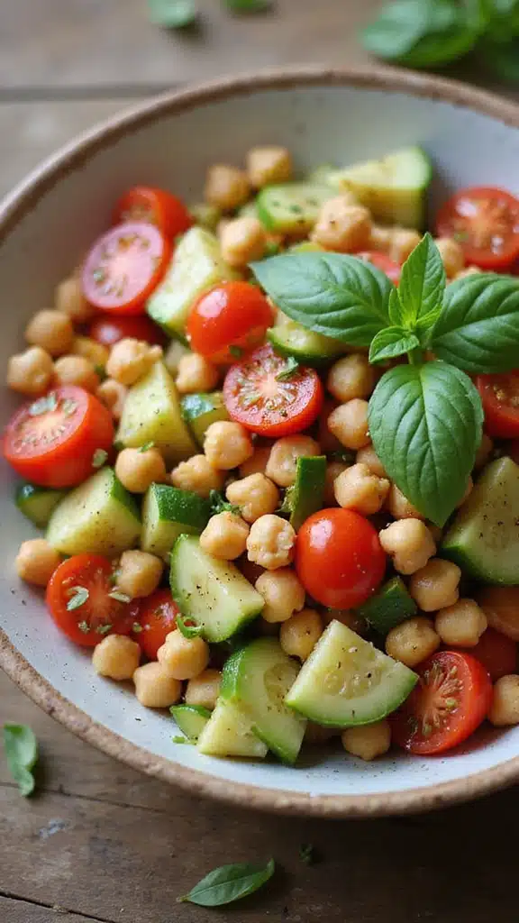 15 Fresh Basil Ideas That Will Make You Rethink Your Salad Game! - 5. Mediterranean Chickpea Salad with Basil