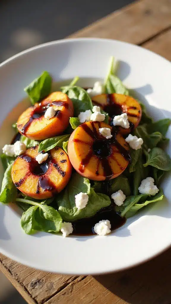 15 Fresh Basil Ideas That Will Make You Rethink Your Salad Game! - 6. Grilled Peach and Basil Salad