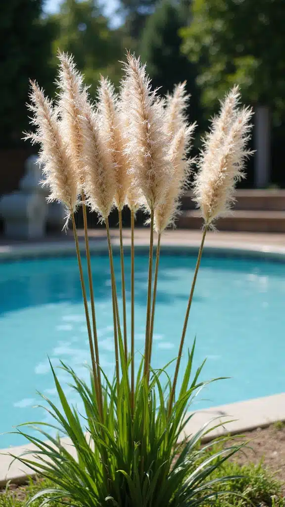 17 Breathtaking Plants Around Your Pool That'll Make You Feel Like You're on Vacation! - 8. Ornamental Grasses
