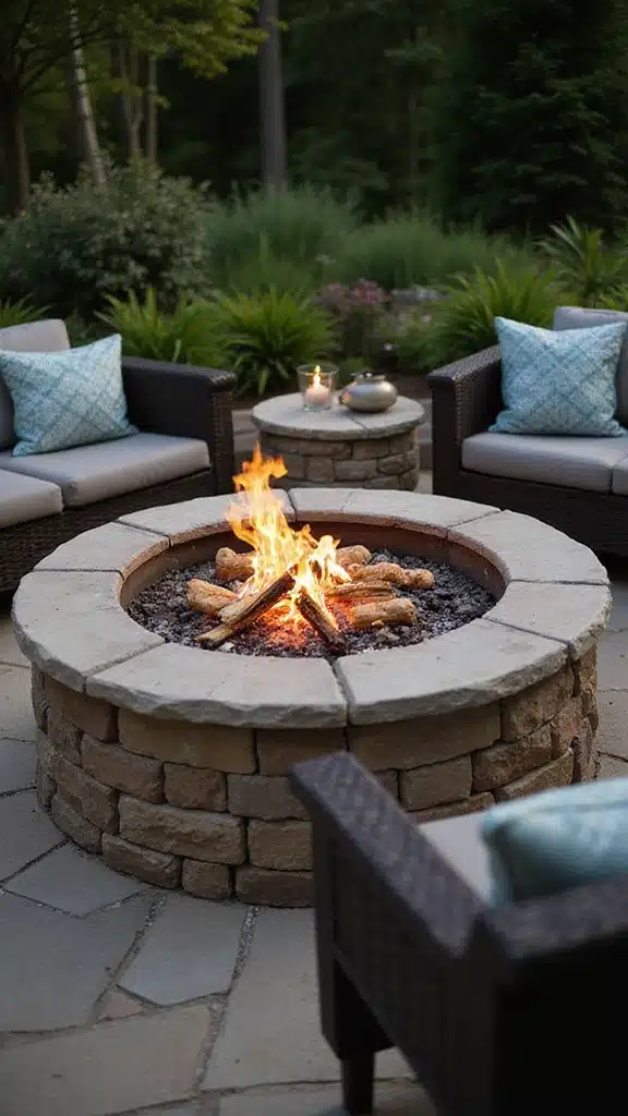 20 Creative Fire Pit Landscaping Ideas That Will Wow Your Guests! - 12. Fire Pit with a Built-in Grill