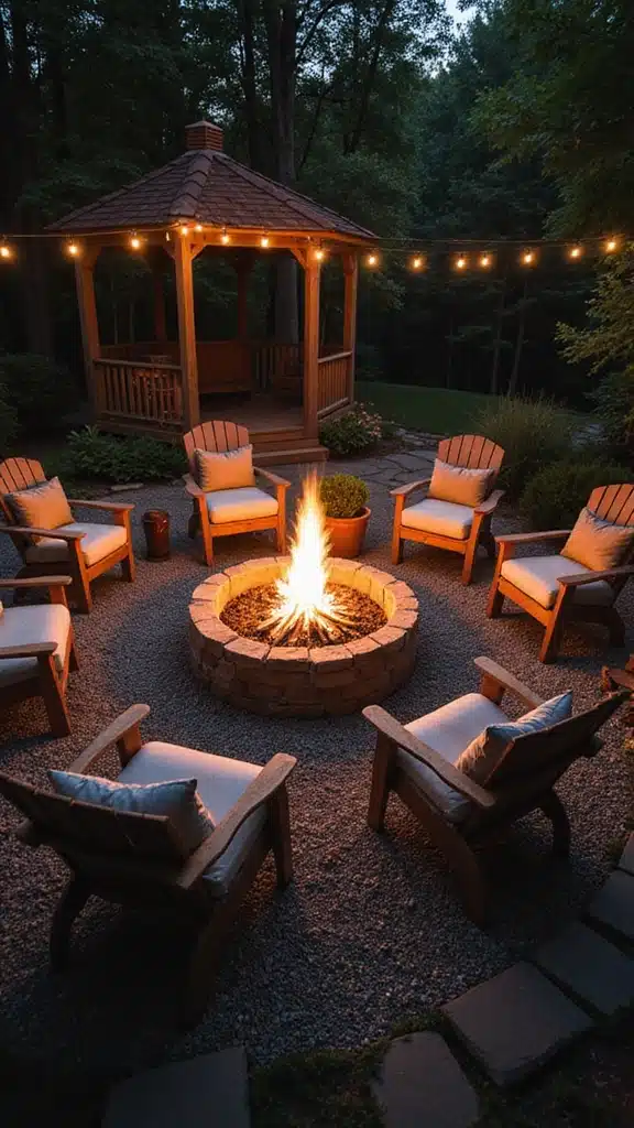20 Creative Fire Pit Landscaping Ideas That Will Wow Your Guests! - 15. Fire Pit with a Seating Circle