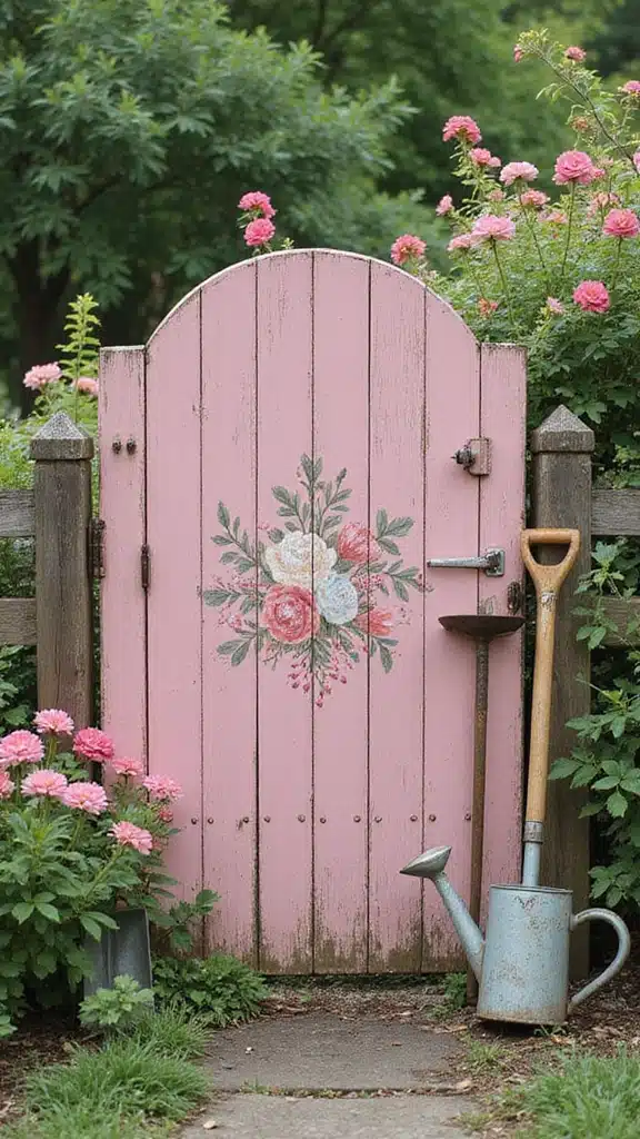20 Stunning Farmhouse Entrance Gate Ideas That Will Make Your Neighbors Envy Your Garden! - 4. Vintage Garden Gate