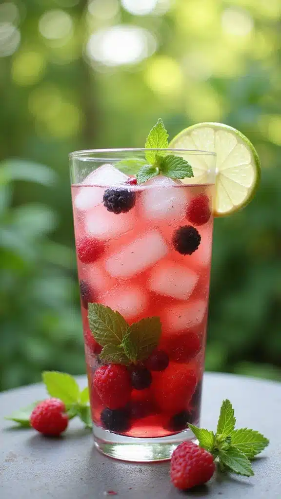 20 Stunning Garden-to-Glass Party Cocktails with Fresh Mint & Berries (Your Guests Will Rave!) - 1. Berry Mint Mojito