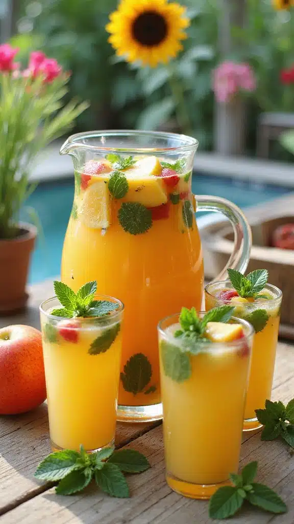 20 Stunning Garden-to-Glass Party Cocktails with Fresh Mint & Berries (Your Guests Will Rave!) - 11. Tropical Mint Punch