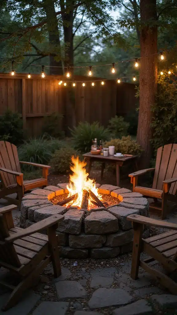21 Rustic Garden Inspirations You’ll Wish You Knew Sooner (Get Ready for #5!) - 5. Rustic Fire Pits