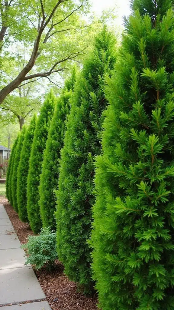 20 Outdoor Privacy Trees and Hedges That'll Make Your Small Yard Feel Huge! - 8. Thuja Green Giant
