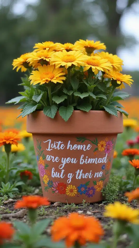 30 Stunning Flower Pot Designs Painted to Brighten Your Garden (You Won't Believe #15!) - 10. Inspirational Quotes