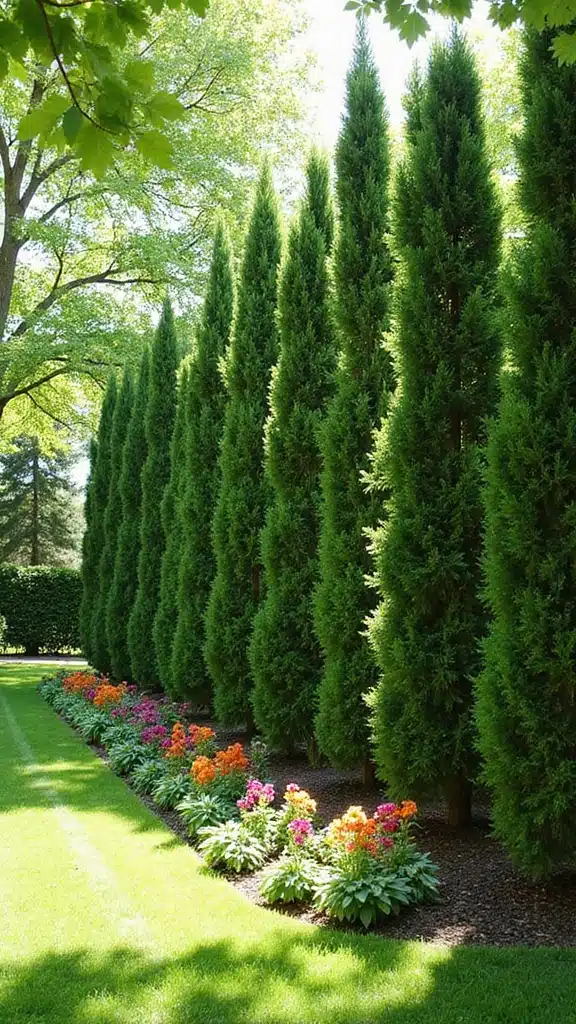 20 Outdoor Privacy Trees and Hedges That'll Make Your Small Yard Feel Huge! - 14. Green Giant Arborvitae
