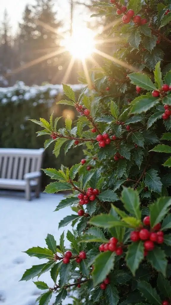 14 Evergreen Shrubs for a Low-Maintenance Garden (Say Goodbye to Seasonal Stress!) - 14. Holly (Ilex spp.)
