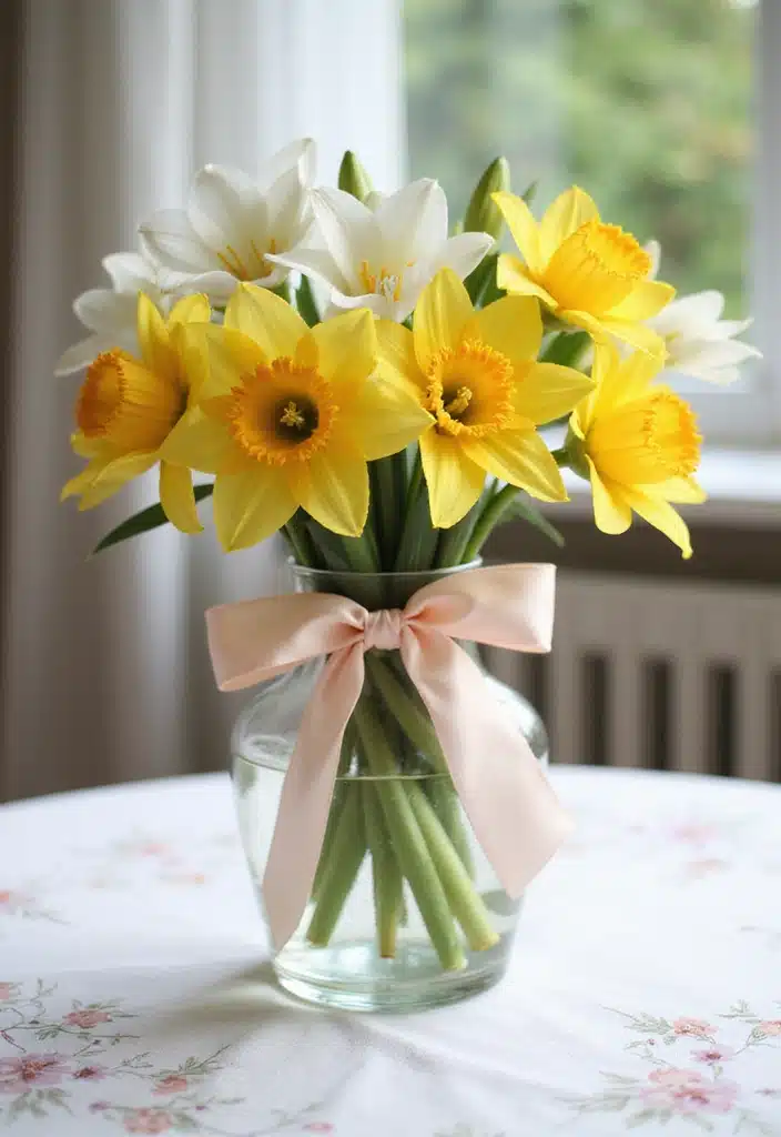 20 Inspiring Easter Blooms Arrangements You’ll Want to Copy! - 2. Elegant Daffodil Display