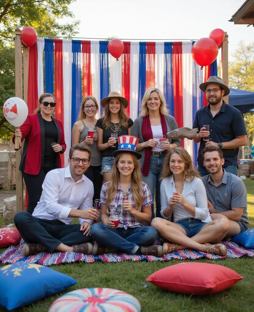 20+ Quick Gardening Tips to Get Your Yard Ready for 4th of July Celebrations - 21. Set Up a Photo Booth