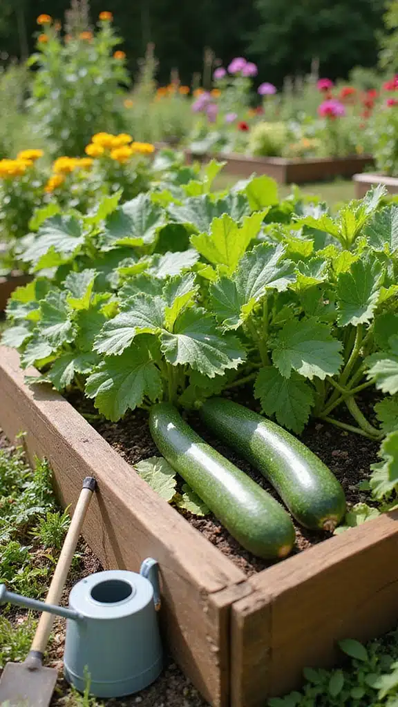 Beginner's Guide: 10 Easy Zucchini Garden Designs That Anyone Can Create! - 1. Raised Bed Zucchini Garden