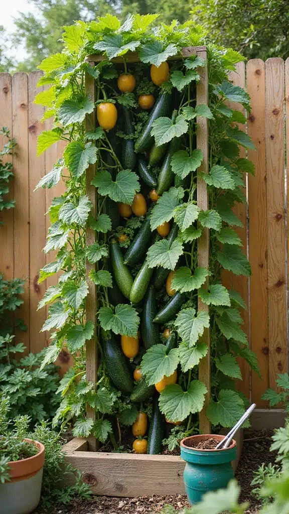 Beginner's Guide: 10 Easy Zucchini Garden Designs That Anyone Can Create! - 3. Vertical Zucchini Garden