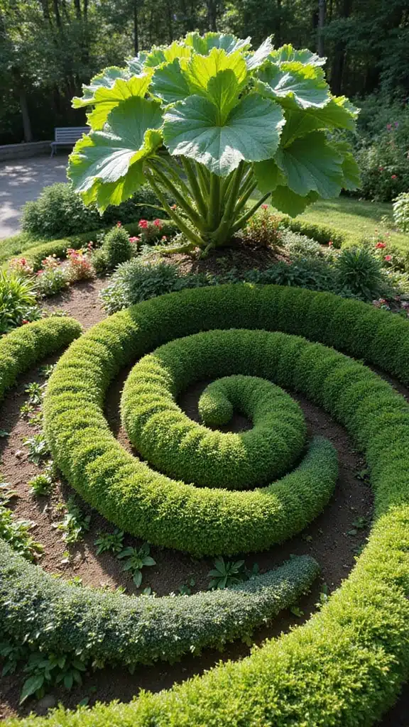 Beginner's Guide: 10 Easy Zucchini Garden Designs That Anyone Can Create! - 5. Spiral Zucchini Garden
