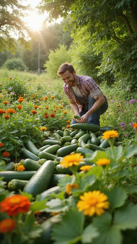 Beginner's Guide: 10 Easy Zucchini Garden Designs That Anyone Can Create! - 6. Zucchini Garden with Companion Plants