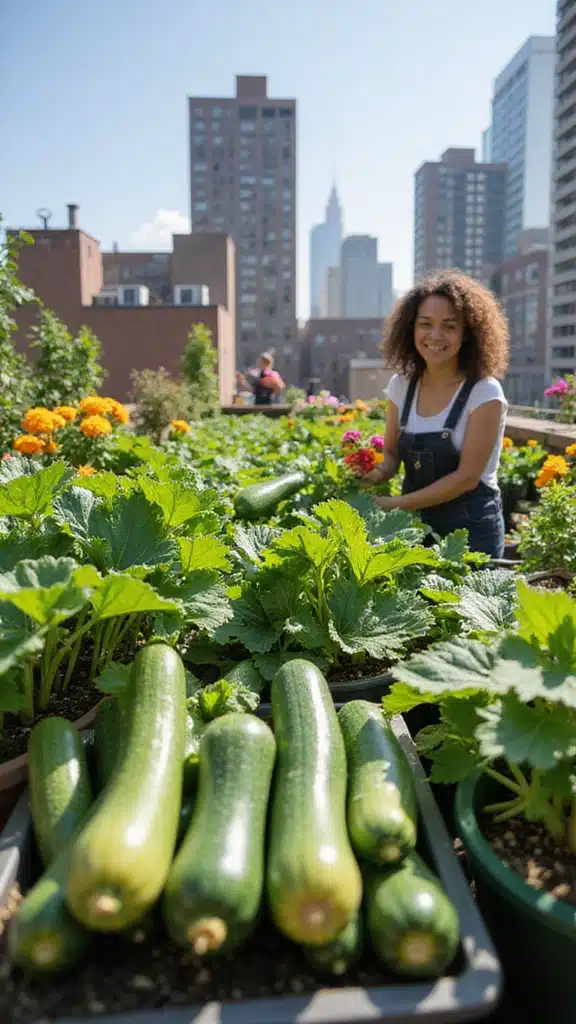 Beginner's Guide: 10 Easy Zucchini Garden Designs That Anyone Can Create! - 8. Urban Zucchini Garden