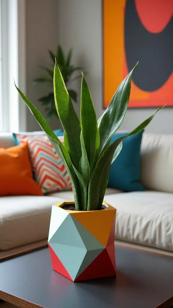 22 Stylish Snake Plant Ideas That Are Absolutely on Trend Right Now - 8. Unique Pot Designs