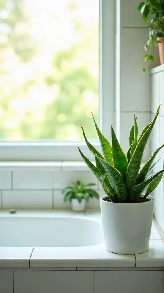 22 Stylish Snake Plant Ideas That Are Absolutely on Trend Right Now - 10. Snake Plants in Unexpected Rooms