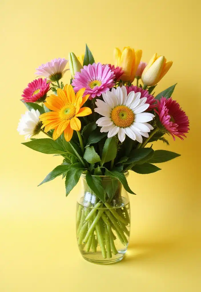 20 Inspiring Easter Blooms Arrangements You’ll Want to Copy! - 4. Cheerful Mixed Bouquet