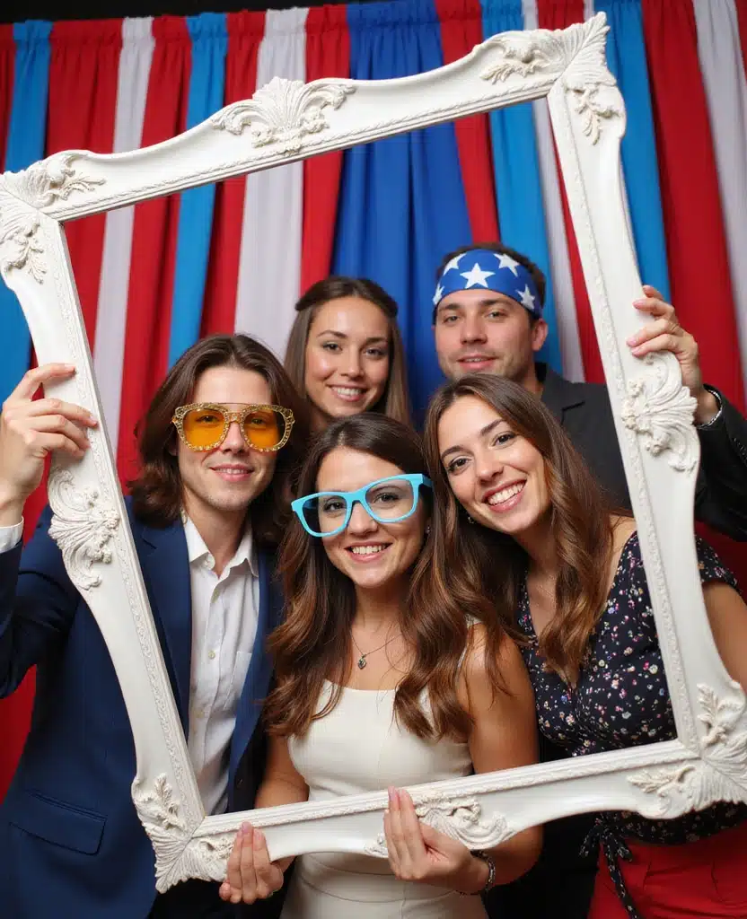 20+ Quick Gardening Tips to Get Your Yard Ready for 4th of July Celebrations - 13. Set Up a Fun Photo Booth