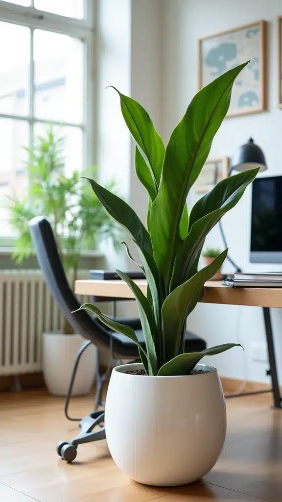 22 Stylish Snake Plant Ideas That Are Absolutely on Trend Right Now - 7. Snake Plants in Multi-Purpose Spaces