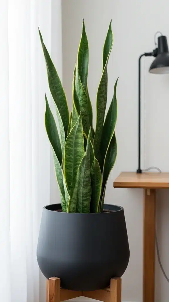 22 Stylish Snake Plant Ideas That Are Absolutely on Trend Right Now - 1. Minimalist Magic: Snake Plants in Simple Pots