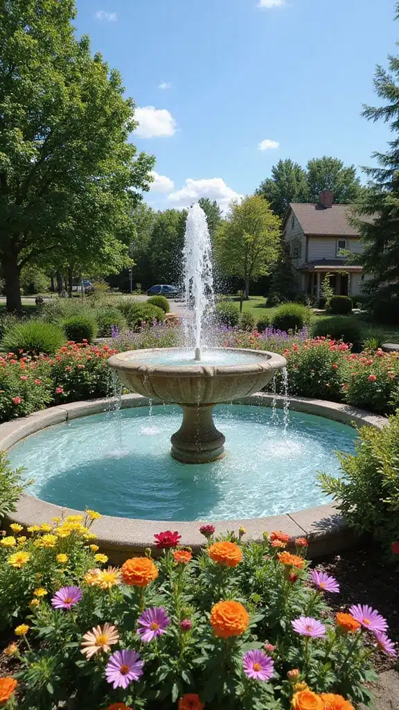 17 Backyard Water Features That Instantly Add Zen - 2. Bubbling Garden Fountain