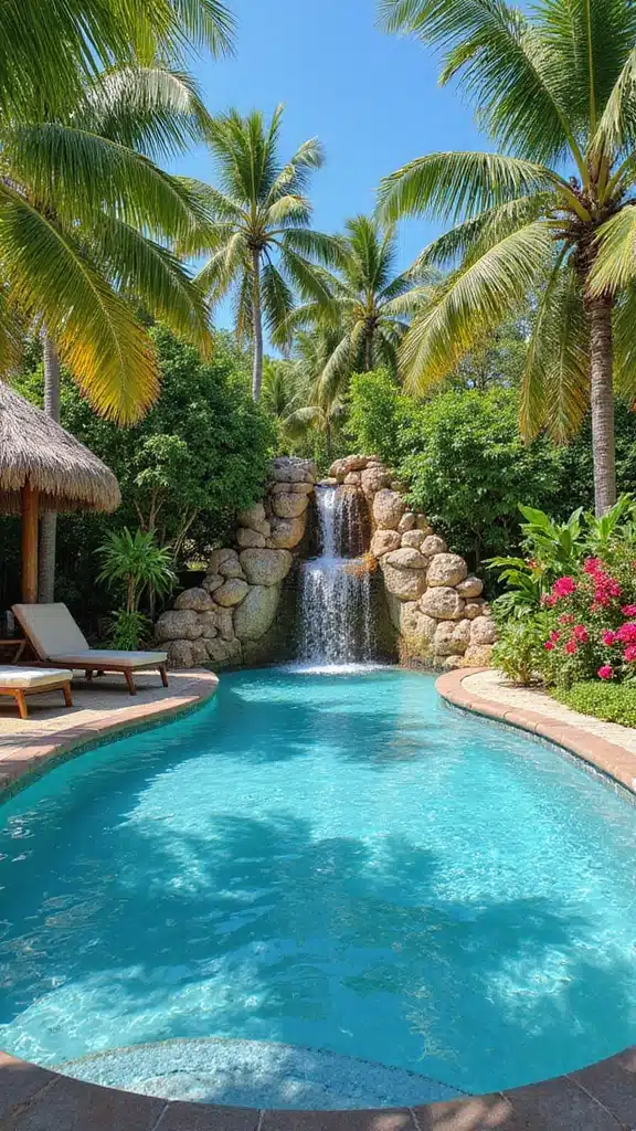 19 Luxury Pool Landscape Designs That Will Make Your Backyard Look Like a Resort! - 1. Tropical Paradise Vibes