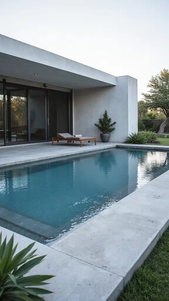 19 Luxury Pool Landscape Designs That Will Make Your Backyard Look Like a Resort! - 2. Modern Minimalism