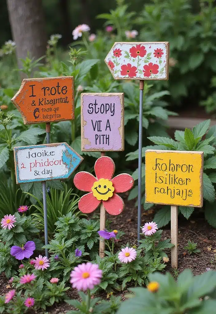 20 Unbelievably Fun DIY Garden Projects That Will Transform Your Outdoor Space! - 16. Garden Signage