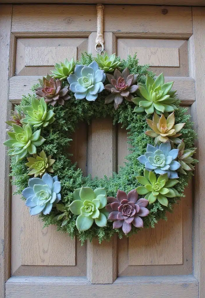20 Unbelievably Fun DIY Garden Projects That Will Transform Your Outdoor Space! - 19. Succulent Wreath