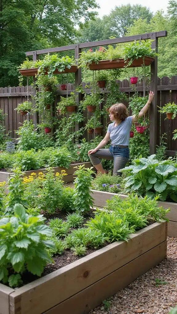 22 Seasonal Raised Bed Garden Tips to Keep Your Plants Thriving Year-Round! - 10. Consider Vertical Gardening