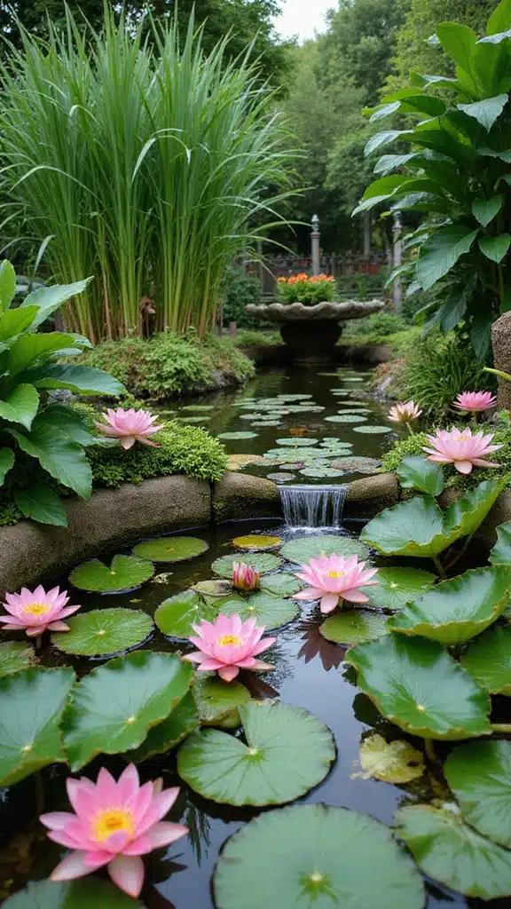 17 Backyard Water Features That Instantly Add Zen - 16. Aquatic Plant Garden