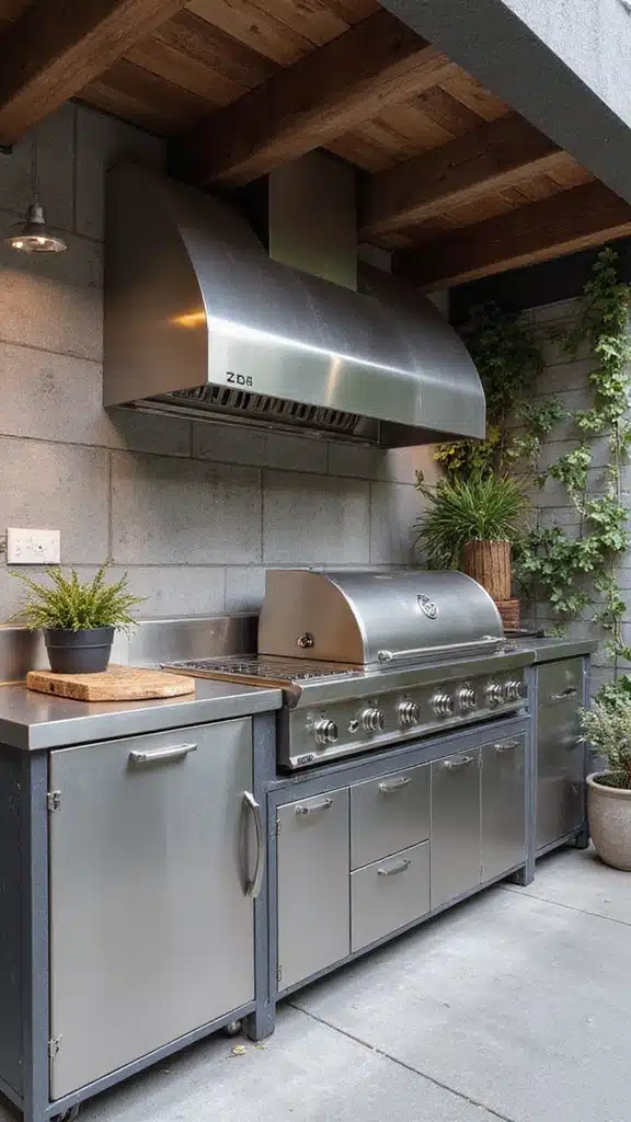 21 Stunning Outdoor Kitchens You’ll Want in Your Backyard - 6. Industrial Chic