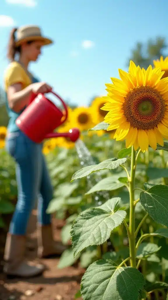 The Ultimate Guide to Sunflower Care: Grow Stunning Blooms Every Time - Watering Essentials
