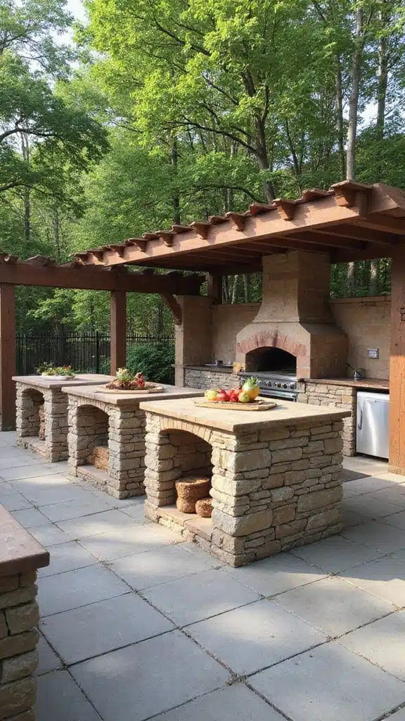 21 Stunning Outdoor Kitchens You’ll Want in Your Backyard - 18. Interactive Outdoor Kitchen