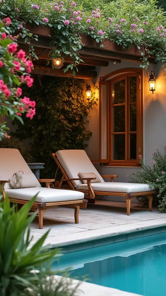 12 Poolside Garden Ideas That Feel Like a Private Oasis - 2. Cozy Nooks with Seating