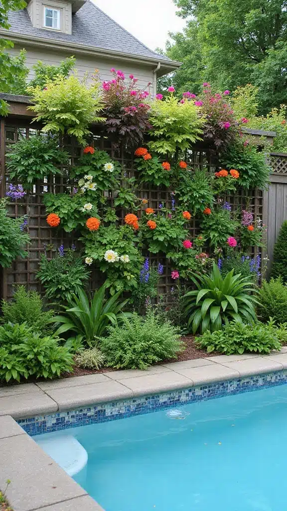 12 Poolside Garden Ideas That Feel Like a Private Oasis - 3. Vertical Gardens