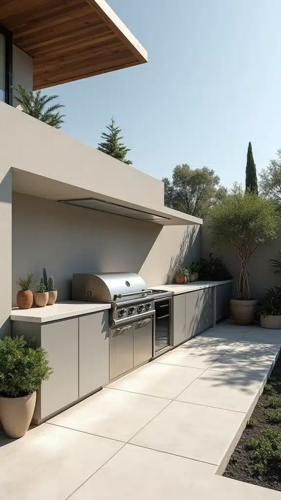 21 Stunning Outdoor Kitchens You’ll Want in Your Backyard - 2. Modern Minimalism