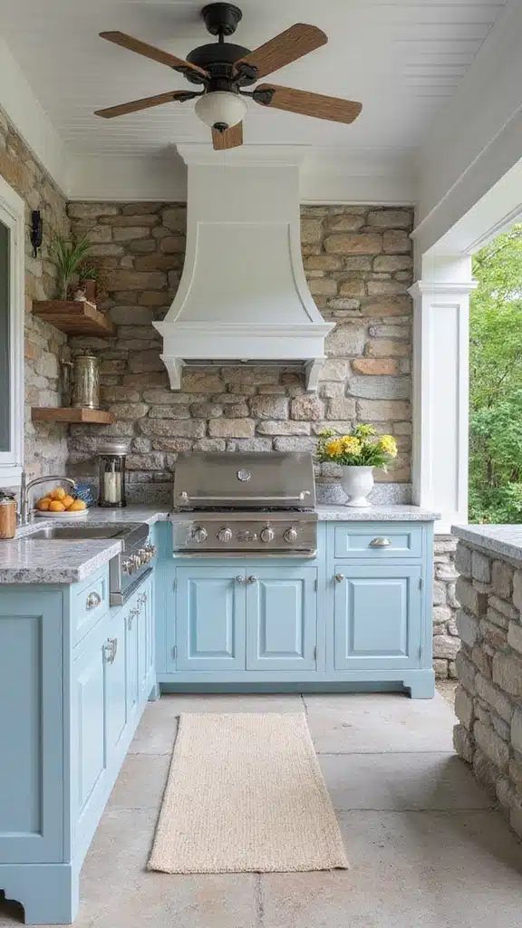 21 Stunning Outdoor Kitchens You’ll Want in Your Backyard - 5. Coastal Vibes
