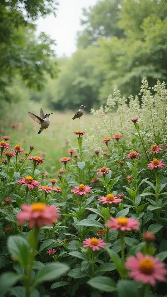 How to Design a Hummingbird Haven with the Best Nectar Sources - 4. Create Layered Plant Heights