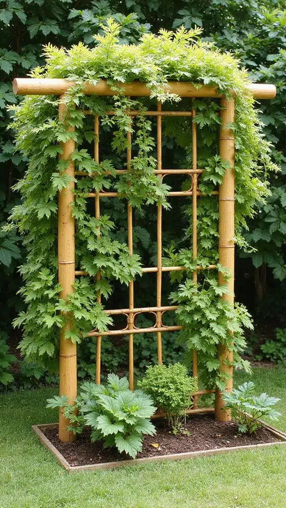 10 Easy Garden Projects: Build Arches and Trellises in Just One Weekend! - 5. DIY Bamboo Trellis