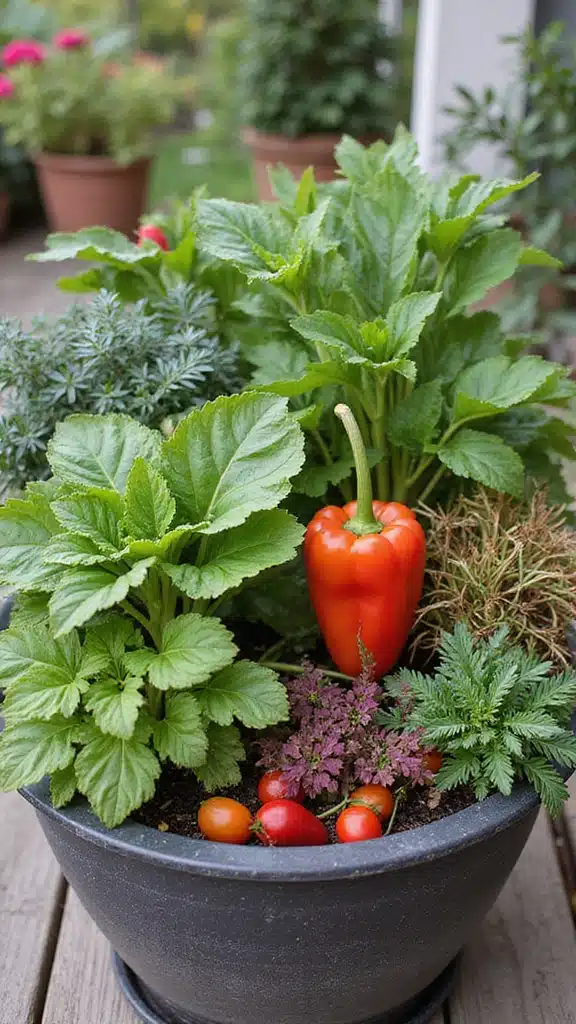 How to Master Fall Container Gardening: Essential Tips for Stunning Displays - Incorporate Edible Plants